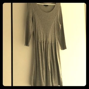 Grey sweater dress